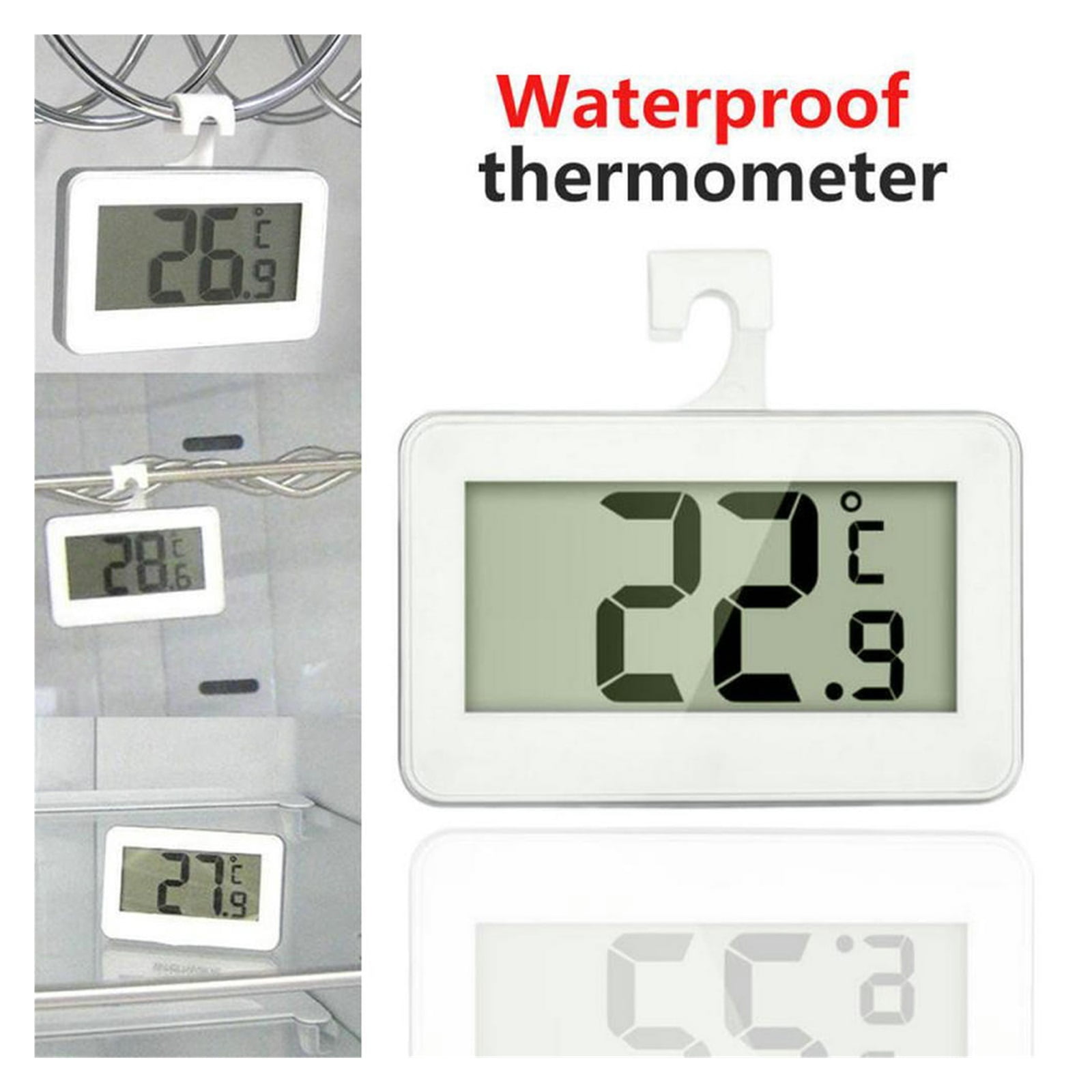 2PCS Household Thermometer and Hygrometer Digital Multi-Purpose Bedroom Cold Storage Refrigerator ,Simple Operation