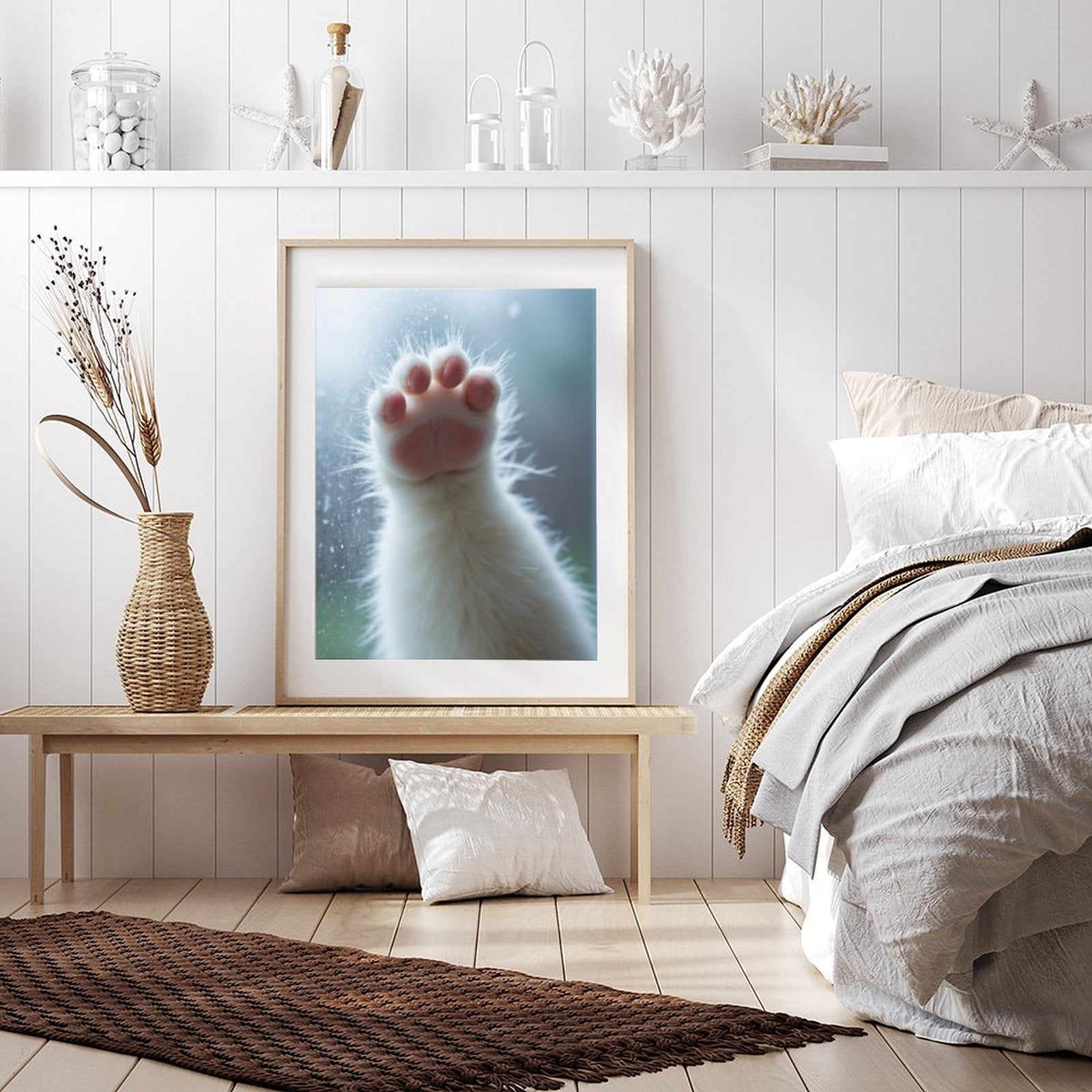 Diamond Art Kit for Adults, Feline Paw Against Glass Window Diamond Painting for Adults Beginners, DIY Diamond Art Painting Kits, 5D Diamond Painting Crafts for Home Decor 12x16 Frameless