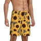 thumbnail image 2 of Balery Artistic Zebra Print Sunflower Pantalones cortos de pijama de punto de algodón para hombre con cinturilla y bolsillos-4X-Large, 2 of 6