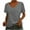 Gray, variant on Pejock Womens Short Sleeve Big U-Neck Tops Loose Fit Shirts Summer Casual Solid Color T-Shirt Blouse Blue L (US Size:8)