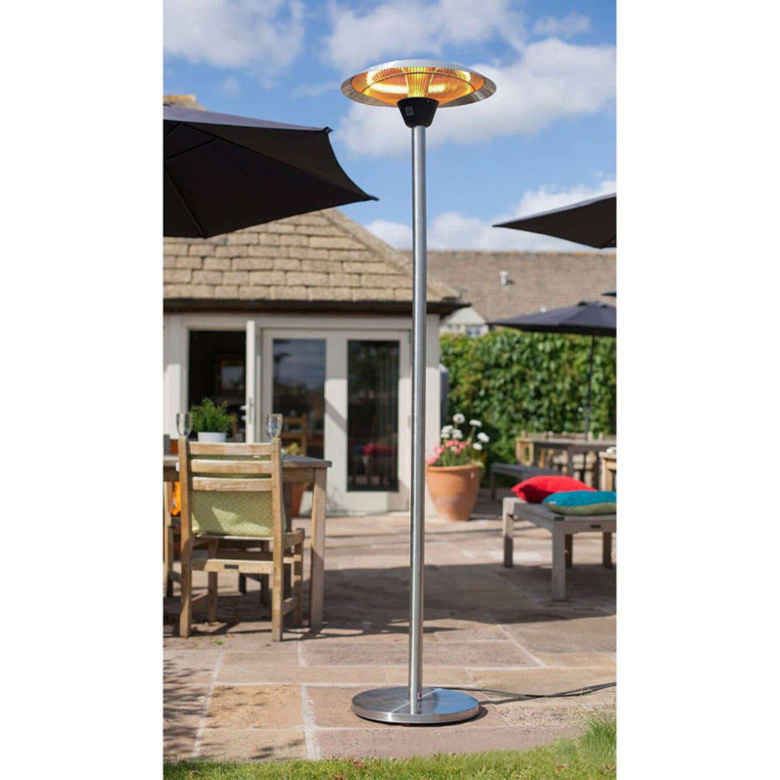 Hanover 6.8-Ft. 1500W Portable Electric Infrared Halogen Stand Lamp | 3  Heat Settings | Powerful Energy Efficient Outdoor Heating | Ideal for  Garage, Workshop, Porch, Balcony up to 56 Sq. Ft. | Black - Walmart.com