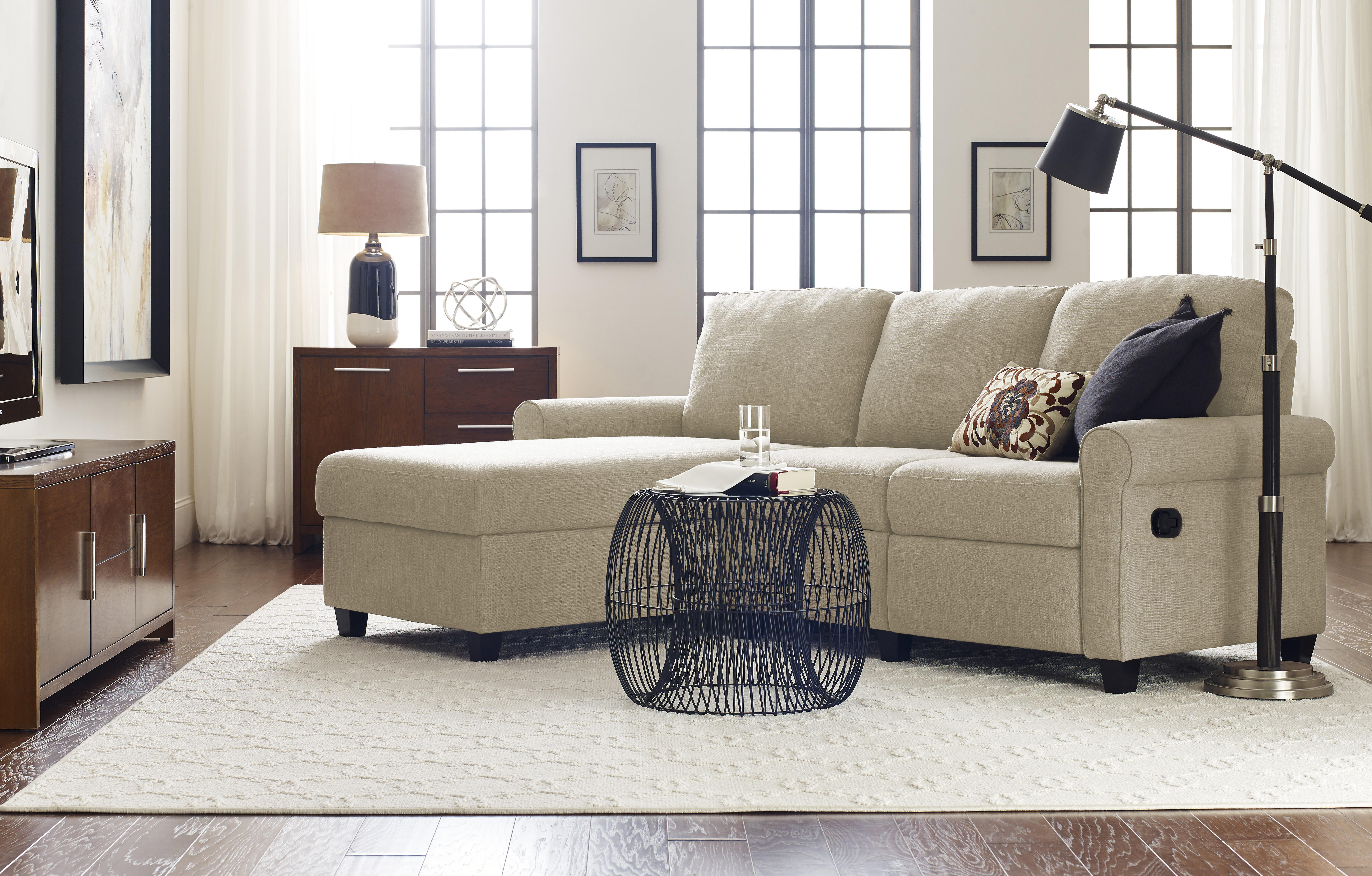 Serta Copenhagen Reclining Sectional with Left Storage Chaise - Oatmeal - image 4 of 9