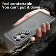 thumbnail image 6 of Designed for Magnetic Samsung Galaxy S25 Ultra Case,[Compatible with MagSafe] [Military Grade Drop Protection] Slim Hybrid Translucent Matte Shockproof with Anti-Fingerprint Phone Case,Gray, 6 of 9
