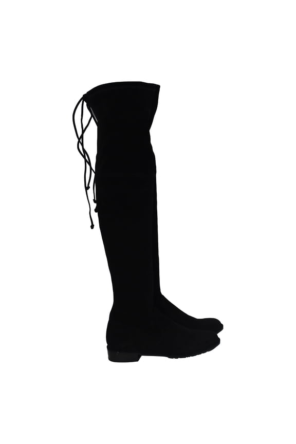 Pre-Owned Stuart Weitzman Lowland Over-The-Knee Boots in Black Suede