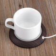 thumbnail image 2 of Calentador de tazas de café, calentador de tazas de café USB inteligente, calentador de tazas portátil para escritorio, calentador de tazas para café, bebidas, leche, té y chocolate caliente (madera, 2 of 5