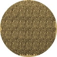 thumbnail image 1 of Ahgly Company Indoor Round Abstract Brown Contemporary Area Rugs, 3' Round, 1 of 4