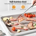 thumbnail image 4 of U-Taste 12in Long Cooking Tweezer: 18/8 Stainless Steel Food Grade Metal Kitchen Tong, Seamless-Welding Sturdy and Flexible for Grilling Frying Fish, Plating Pasta, Serving Salad (Pointed Tip, Siver), 4 of 10