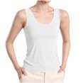 thumbnail image 2 of IUYRTFE Women's Sleeveless Round Neck Tank Top Stretch Fitted Basic Camisole for Layering and Daily Wear, 2 of 7