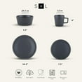 thumbnail image 2 of Stone Lain Celina Stoneware 32 Piece Dinnerware Set, Service for 8, Gray Matte, 2 of 9