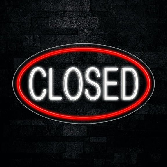 Closed LED Neon Sign 28"L x 16"H #34618