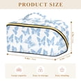 thumbnail image 4 of FORMRS Makeup Bag Travel Cosmetic Organizer for Women Fold Flat Zipper Pouch with Handle, Blue Butterfly, 4 of 8