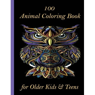 Animal Coloring Books for Teens: Cool Adult Coloring Book with