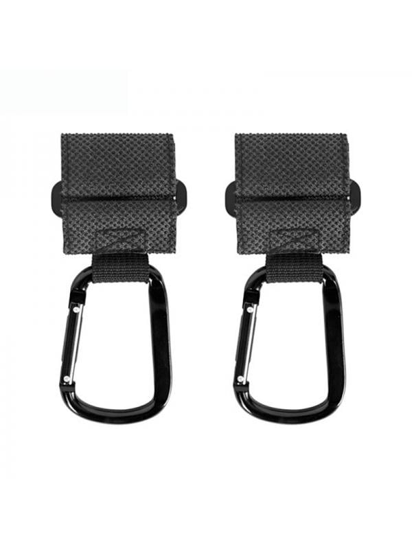 2pcs Baby Stroller Hooks Granule Anti-slip Leather + Metal Hooks