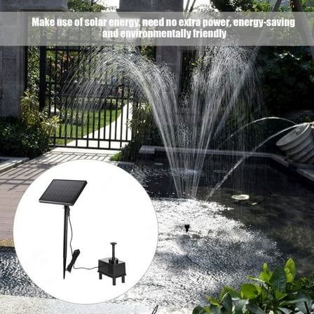 LABSERRON 1Pack Solar Powered Pond Fountain for Garden and Water Features 7.6x5.7x3.3in