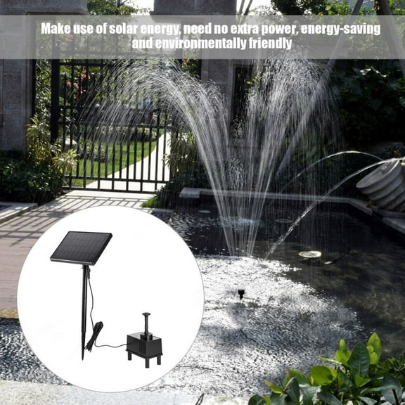GARVALON 1Pack Solar Powered Fountain Pump for Pond and Fountain Use 7.6x5.7x3.3in