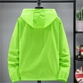 thumbnail image 5 of BADHUB Men's Outdoor Sun Protection Hooded Jacket Big and Tall Lightweight Long Sleeve Solid Color Loose Climbing Hiking Summer Coat M-5XL Green, 5 of 8