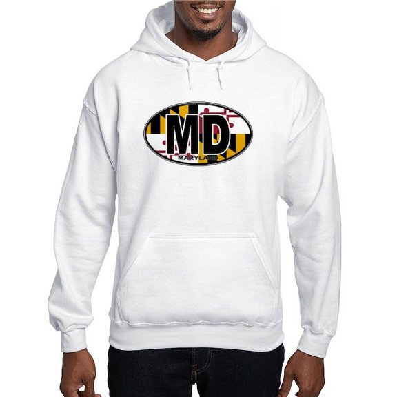 CafePress - Maryland MD Oval (W/Flag) Hooded Sweatshirt - Pullover Hoodie, Hooded Sweatshirt