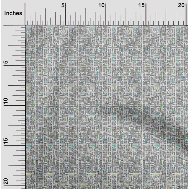 oneOone Tissu Popeline de Coton Formes Géométriques Imprimé Tissu BTY 56 Pouces de Large