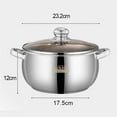thumbnail image 3 of Sales Today Clearance! Gosuguu Stainless Steel 24cm Soup Pot, Double Ear Big Belly Pot, Heavy Duty Cooking Pot, Durable 201 Stainless Steel Soup & Stew Pot for Kitchen Use, 3 of 9