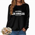 thumbnail image 2 of Towmus Oversized Sweatshirt for Women Los Angeles Graphic Hoodies Pullover Sweater Crewneck Long Sleeve Casual Fleece Tops, 2 of 5