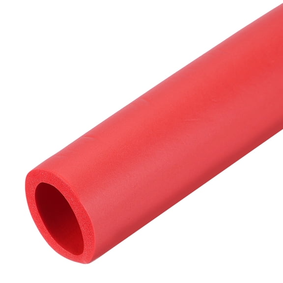 Uxcell Pipe Insulation Tube Foam, 1" ID x 3/16" Thick x 1.64ft Foam Pipe Cover Non-Slip Hollow Foam Tubing Guitar Air Conditioner Stand Fitness Equipment Handles, Red