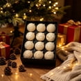 thumbnail image 5 of 12 Pack Vintage Christmas Ornaments, 8Cm Embossed Gold Shatterproof Baubles, Antique Style Hanging Tree Decor Balls for Xmas Holiday Display, Beige, 5 of 6