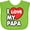 Apple Green, variant on Inktastic I Love My Papa Boys or Girls Baby Bib