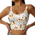 thumbnail image 1 of Fotbe Cute Dog Sujetador Deportivo Largo sin Aros para Mujer con Almohadillas y Soporte Medio, Transpirable y Absorbente, Camiseta Tipo Chaleco o Tank Top-XX-Large, 1 of 8