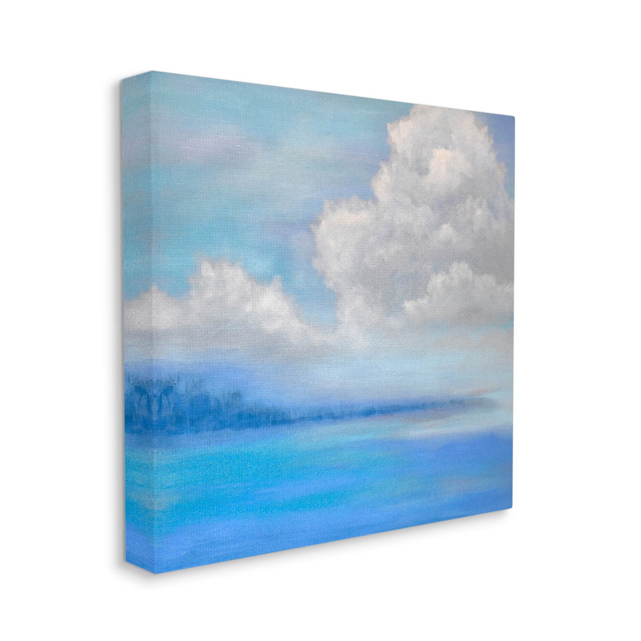 Stupell Industries Vivid Blue Ocean Clouds Painting Gallery Wrapped Canvas Print Wall Art, Design by Catherine Andersen
