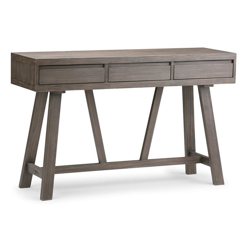 48" Stewart Solid Wood Hallway Console Table Driftwood - Wyndenhall