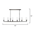 thumbnail image 2 of Jamie Young Co Linear 6-Light Modern Metal/Glass Chandelier in Oil Rubbed Bronze, 2 of 5