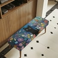 thumbnail image 2 of Xoenoiee Cat Daisy Flower Pattern Stretch Dining Bench Cover, Washable Bench Seat Protector Cover, Anti-Dust Removable Bench Slipcover for Kitchen, Living Room, Bedroom, 2 of 7