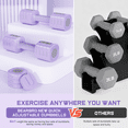 thumbnail image 2 of GIKPAL 5lbs*2 Adjustable Dumbbells Set, 4-in-1 Free Weights for Women, Each 2lb 3lb 4lb 5lb Hand Weights for Home Gym, Purple, 2 of 7