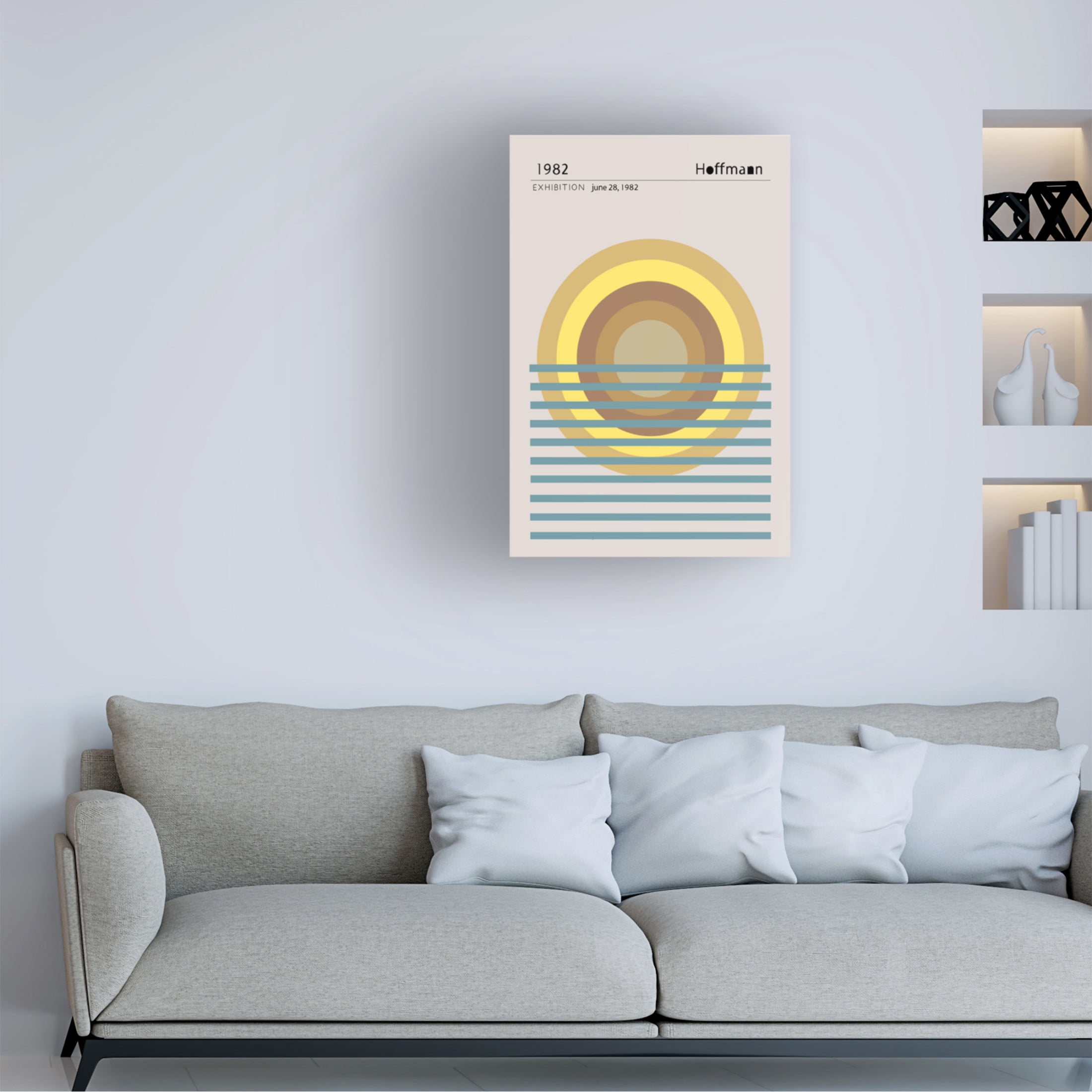 Canvas Wall Art - Pictufy Studio Ii '1982 Hoffman' Wall Art for Living Room, Bedroom, or Office Décor by Trademark Fine Art - 30 x 47 Inches