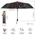 thumbnail image 3 of FORMRS Travel Umbrella Folding Auto Open Close Windproof Rain UV Protection, UFO with Hearts Pattern, 3 of 8