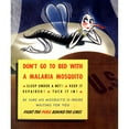 thumbnail image 3 of Anonymous 20x23 Black Modern Framed Museum Art Print Titled - Don't Go to Bed with a Malaria Mosquito (1944), 3 of 5