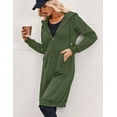 thumbnail image 6 of Zeagoo Women's Zip Up Hoodies Oversized Fleece Long Tunic Sweatshirts Casual Long Sleeve Fall and Spring Hoodie Jacket Coat, 6 of 7