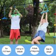 thumbnail image 4 of Celawork Warrior Obstacle Course Accessories Ninja Kids Outdoor Play, 5 Ninja Rings, 2 Swing Trapeze Wheels, 2 hanging monkey knots and 2 Monkey Bars, 4 of 8