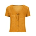 thumbnail image 5 of Women's White V-Neck Short Sleeve Knit Cardigan Sweater Lightweight Open Front for Layering, 5 of 7