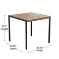 thumbnail image 5 of Flash Furniture Lark Series 5-Piece Metal/Aluminum Teak Patio Table and Chair Set, Teak, 5 of 13