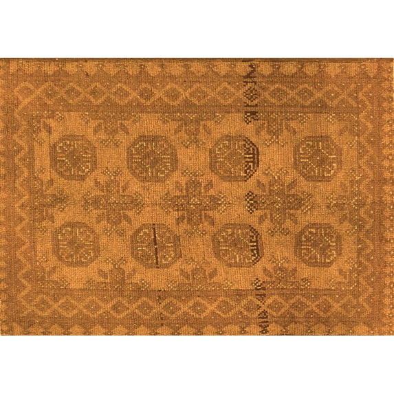 Ahgly Company Indoor Rectangle Persian Orange Traditional Area Rugs, 2' x 5'