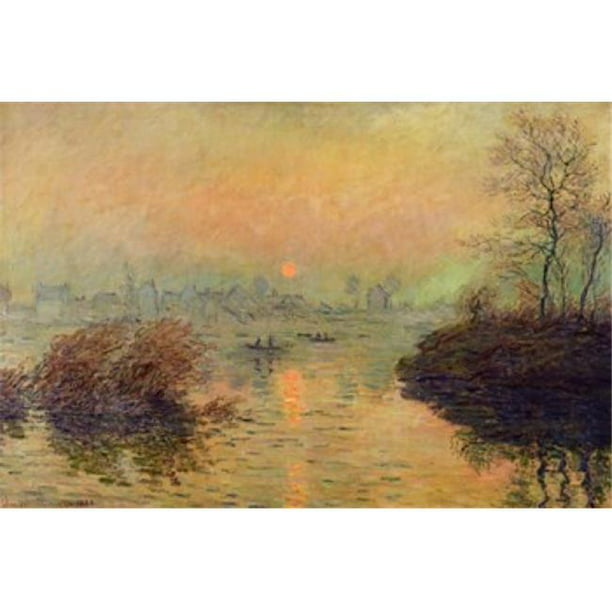 Effet d'Hiver 1880 Poster Imprimé par Claude Monet - 48 x 32 Po - Grand