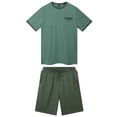 thumbnail image 6 of GENTS BLISS Men Pajamas Set Crewneck 2 Piece Set Short Sleeve Shirt with Color Block Pocket and Soft Shorts Loungewear, 6 of 11