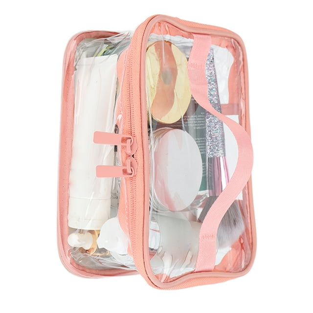 Clear Toiletry Bag, Thickening Transparent Cosmetic Bag Multi Purpose Portable Easy To Operate For Travel For Camping For Home