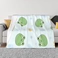 thumbnail image 1 of Balery Kawaii Frogs Manta de Franela con Dibujo, Lujo Ultra Suave y Cálido, Antipelusa y Resistente a las Arrugas para Cama, Sofá, Camping -80"x60", 1 of 6