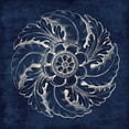 thumbnail image 2 of Wild Apple Portfolio 20x20 White Modern Wood Framed Museum Art Print Titled - Rosette IV Indigo, 2 of 4