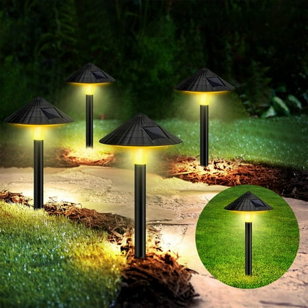 Pathway Lights Solar Powered 4 Pack Waterproof Wireless Outdoor Walkway Auto On Off Led Lighting Decorations For Yard Sidewalks Gardens In Ground And Lawns Warm White Canada Pathway Lights Solar Powered 4 Pack, Outdoor Walkway Lights