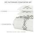 thumbnail image 4 of Noble Linens 2-Piece Gray Urban Stitch Print Comforter Set, Twin/TwinXL, 4 of 10