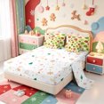 thumbnail image 3 of Manfei Xmas Kawaii Snowman 7-Piece Twin Bedding,Traditional Gift Bedding Comforter Set,Xmas Reversible, 3 of 7