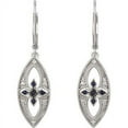 thumbnail image 2 of FB Jewels Sterling Silver Sapphire & 1/6 CTW Diamond Lever Back Earrings, 2 of 2